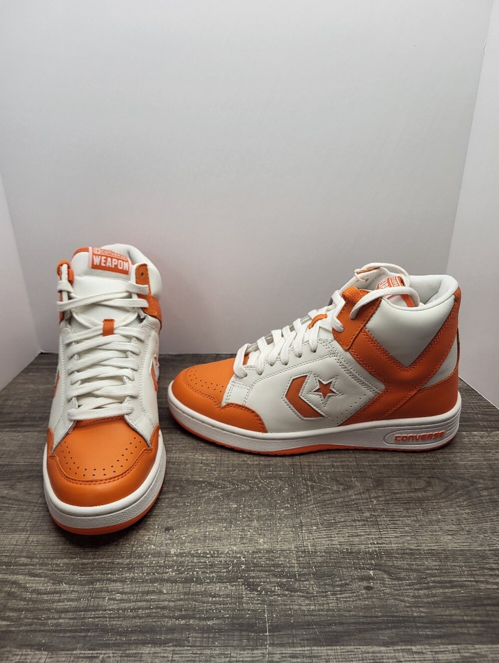 Converse Weapon Mid Syracuse Orange/White Sneaker Mens Size 9 A11956C New
